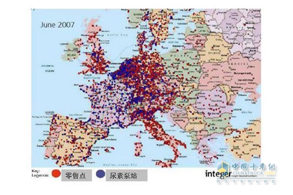 車用尿素歐洲網(wǎng)點(diǎn)分布