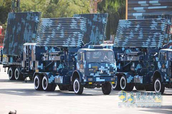 北奔重汽的軍車第22方隊空軍機動雷達(dá)方隊