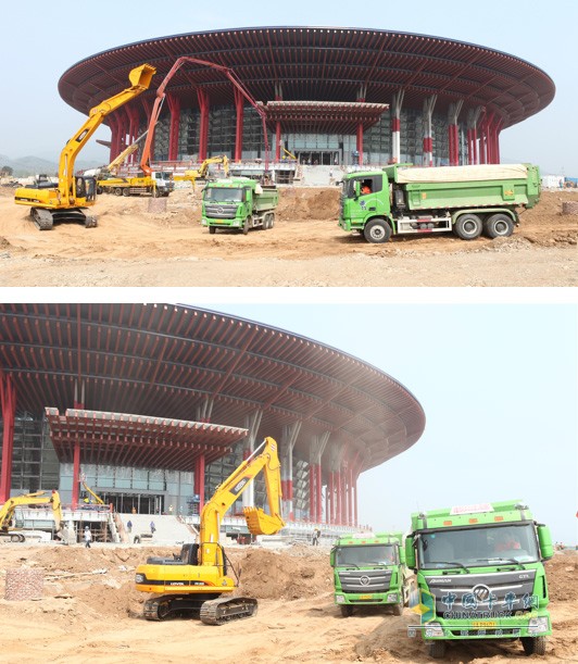 福田歐曼重卡助力APEC會議的場館建設(shè)