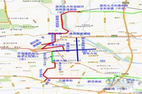 自2017年7月13日起，北京市通州區(qū)將對載貨汽車等，實施分區(qū)域、分時段禁限行管理