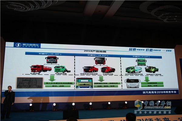 2018年陜汽商用車產(chǎn)品布局