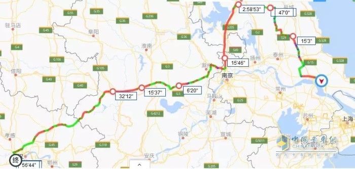 聯(lián)合通顯示的1月28-29日張師傅的抗疫物資車輛運行軌跡