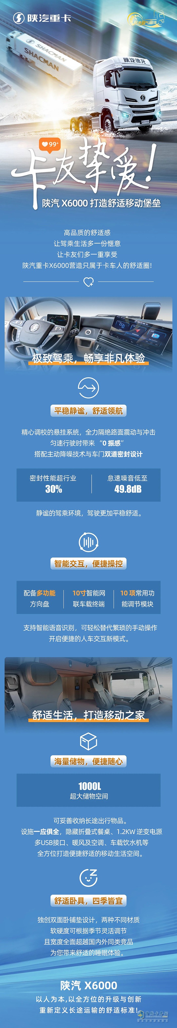 卡友摯愛！陜汽X6000打造舒適移動堡壘!