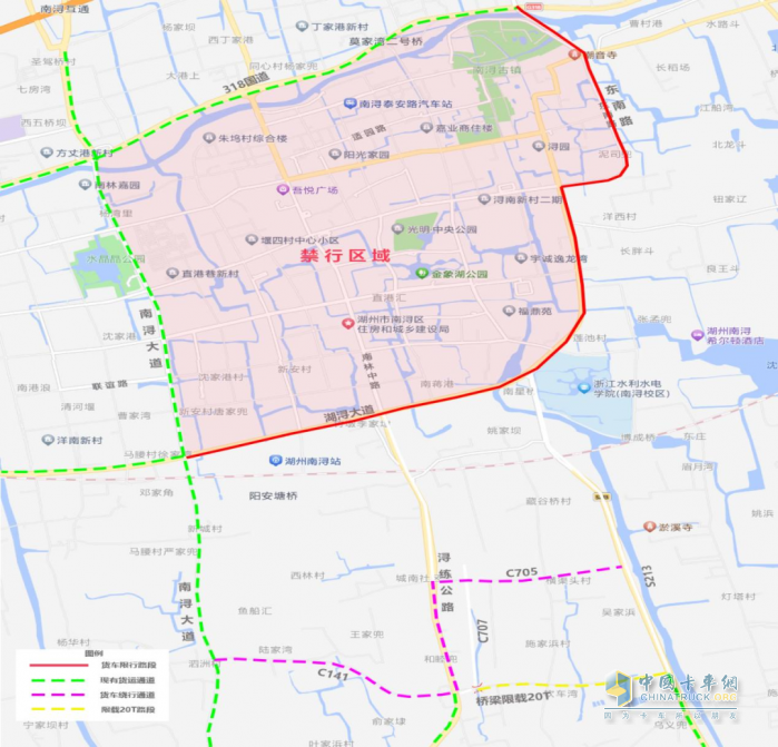 浙江湖州市?；愤\輸車輛限制通行